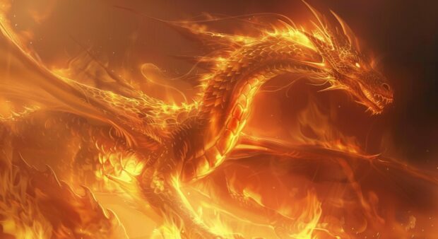 Free download Hot Fire dragon wallpaper.