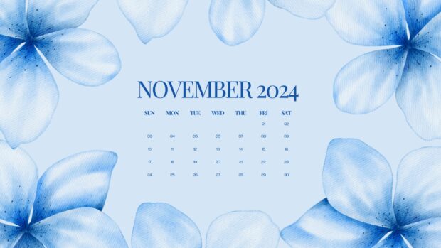 Free download November 2024 Calendar Desktop Wallpaper.