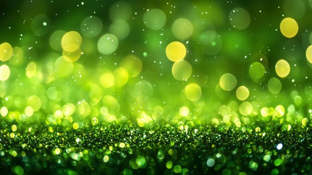 Fresh green glitter wallpaper with a vivid, lively shimmer.