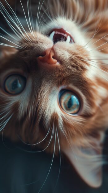 Funny cat iPhone wallpaper 4K.