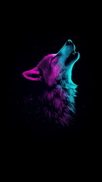 Galaxy Wolf Wallpaper free download for iPhone.