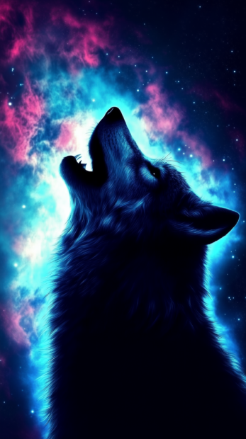 Galaxy Wolf Wallpaper iPHone free download.