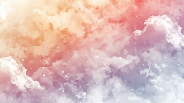 Gentle pastel watercolor 1920x1080px background with soft.