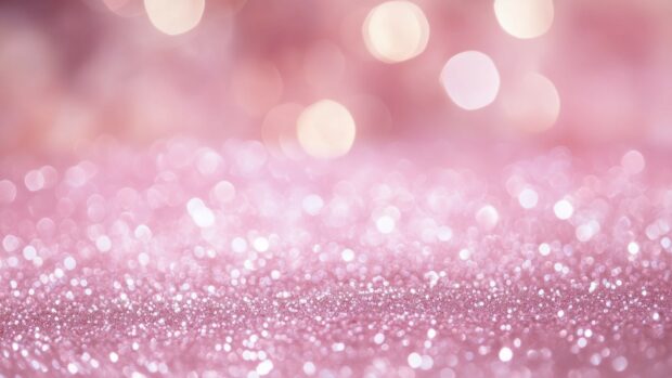 Glitter background 4K in soft pink with a dreamy glow.