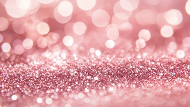 Glitter desktop background in soft pink with a dreamy glow.