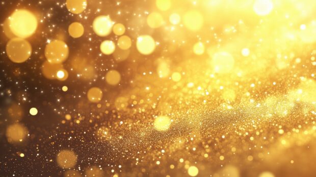 Glittering golden desktop QHD wallpaper with a rich and shiny texture.