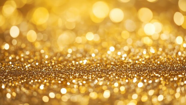 Golden glitter 4K wallpaper with a radiant, opulent finish.