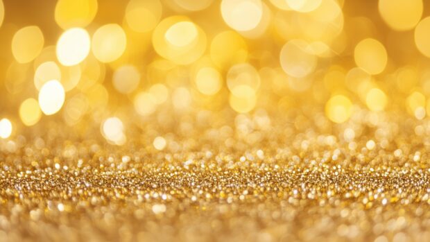 Golden glitter background with a dazzling.