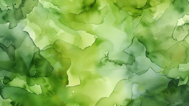 Green watercolor background with lively.