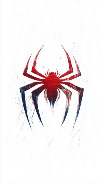 HD Spiderman logo in the center of a white background.