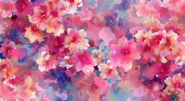 Intricate flower watercolor HD wallpaper with delicate details.