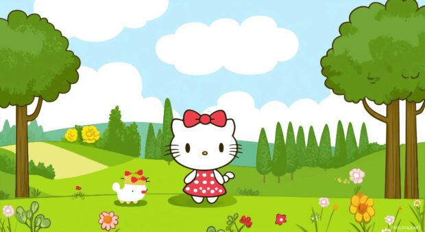 Kawaii Hello Kitty Desktop Wallpaper.