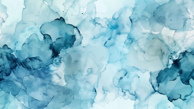 Light blue watercolor 4K desktop wallpaper with calming tones.