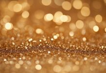 Luxurious glitter full HD background in rich gold tones.