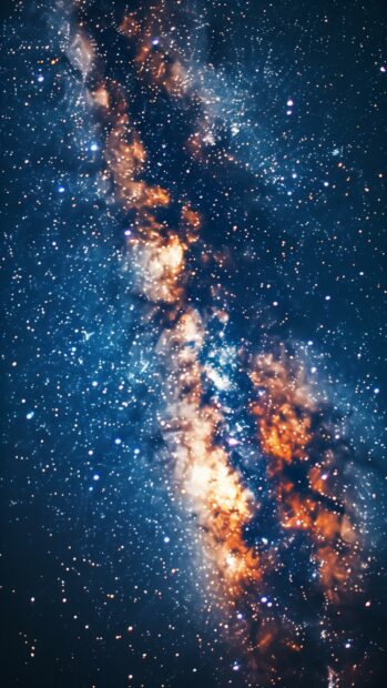 Milky Way galaxy iPhone background.