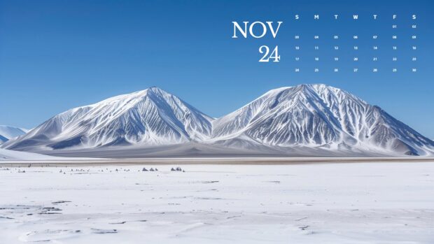 November 2024 Calendar Desktop Background.