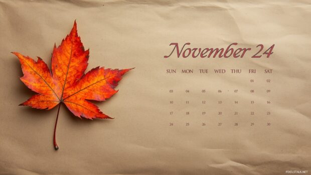 November 2024 Calendar Desktop Wallpaper.