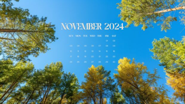 November 2024 Calendar Desktop Wallpaper HD.