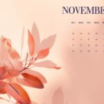 November 2024 Calendar Fall Desktop Background.