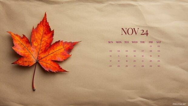 November 2024 Calendar HD Wallpaper.