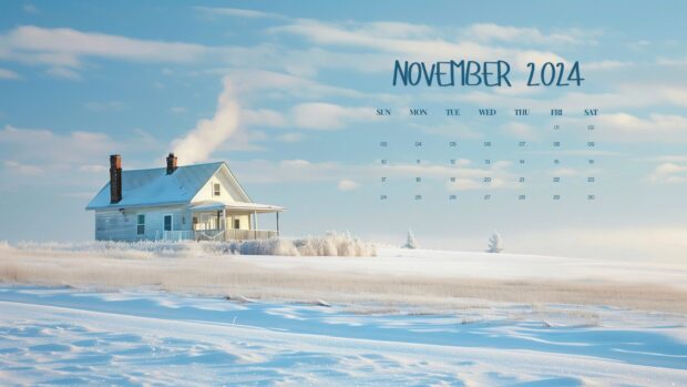 November 2024 Calendar HD Wallpaper for Desktop.