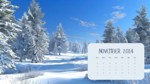 November 2024 Calendar HD Wallpaper for PC.