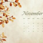 November 2024 Calendar HD Wallpaper of Autumn.