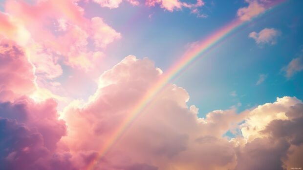 Pastel Rainbow desktop wallpaper 4K High definition.