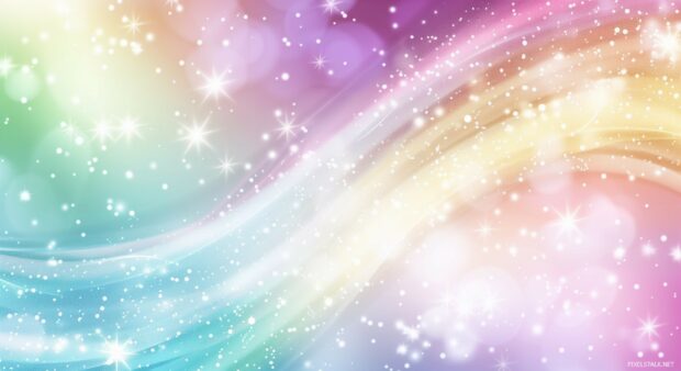 Pastel rainbow desktop HD Wallpaper.