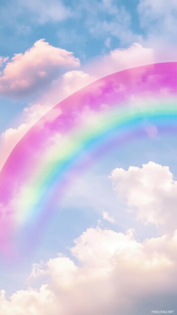 Pastel rainbow iPhone wallpaper with blending gentle shades of pink, lavender, and baby blue against a light background.