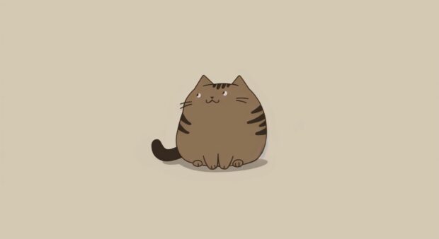 Pusheen Funny cat wallpaper.