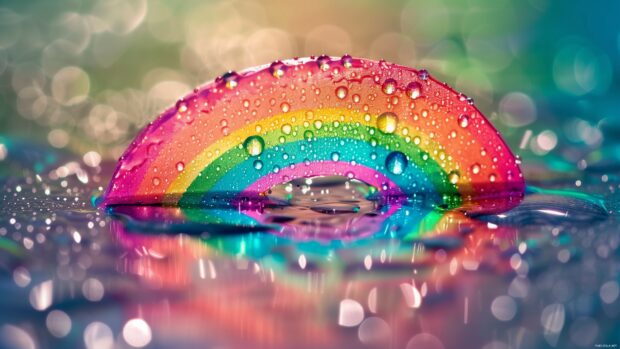 Rainbow desktop 4K wallpaper HD.