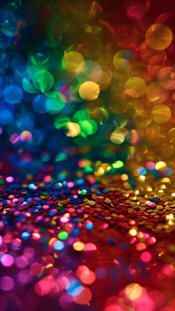 Rainbow glitter mobile wallpaper.