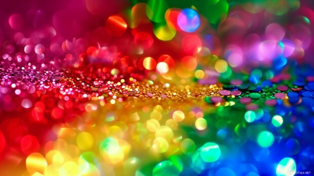 Rainbow glitter wallpaper HD.