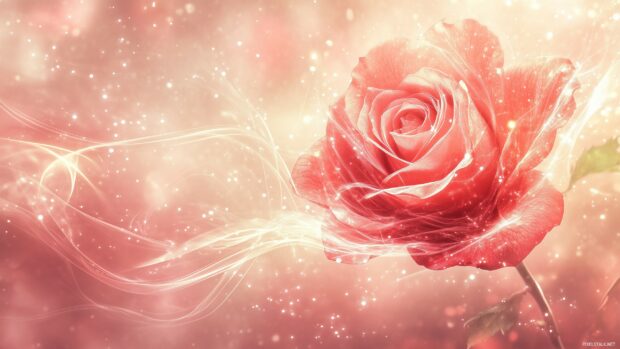 Rose abstract wallpaper Full HD with a romantic and artistic design.