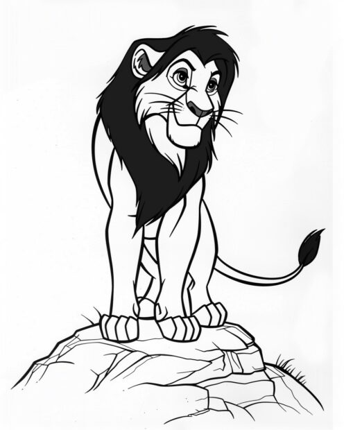 Simba Lion king coloring pages.