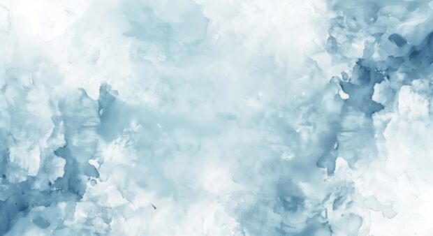 Soft light blue watercolor wallpaper desktop with calming tones.