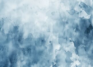 Soft light blue watercolor wallpaper for laptop with calming, serene tones.