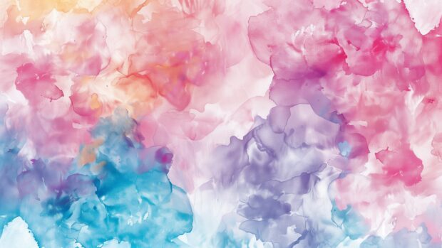 Soft pastel watercolor wallpaper HD for PC with gentle, soothing colors.