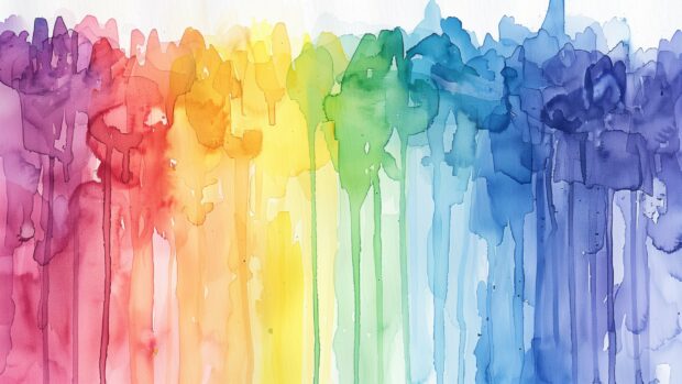 Spectrum rainbow watercolor wallpaper HD with a range of colors.