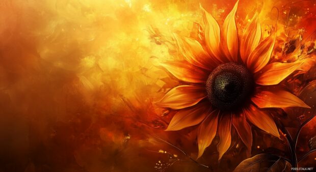 Sunflower abstract background with a bright and artistic design.