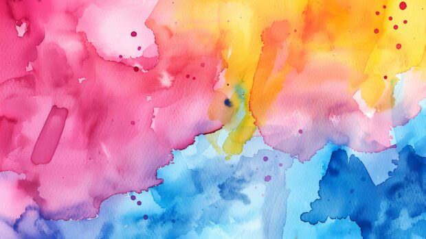 Vibrant colorful watercolor background with a mix of hues, 4K resolution.