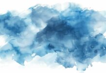 Watercolor background in shades of blue.