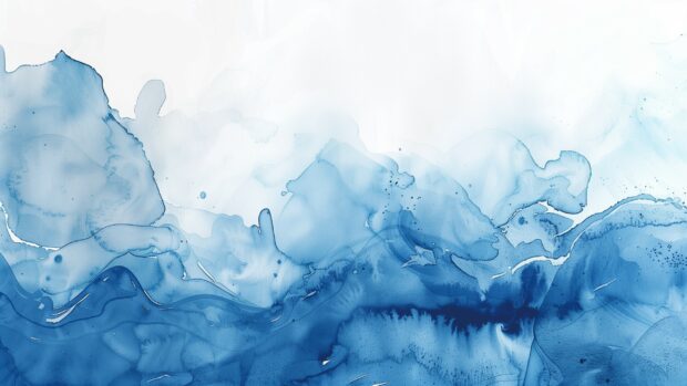 Watercolor wallpaper in shades of blue.