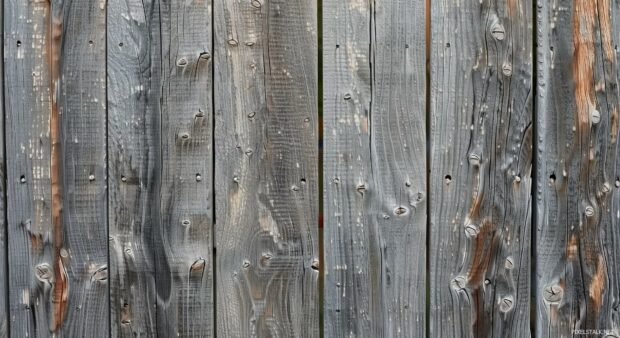 Wood panel background.