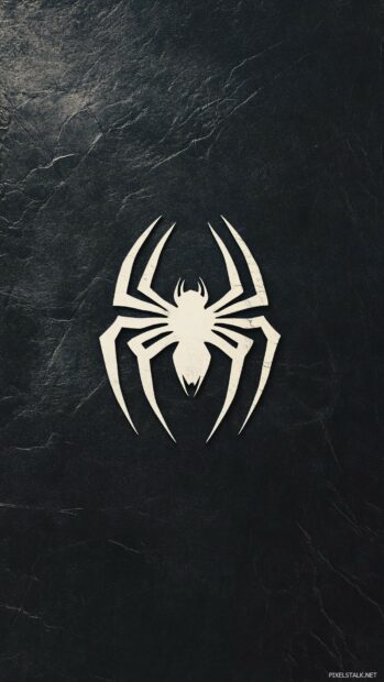 1080x1920 Wallpapers HD with white Spiderman logo on a simple dark grey background.