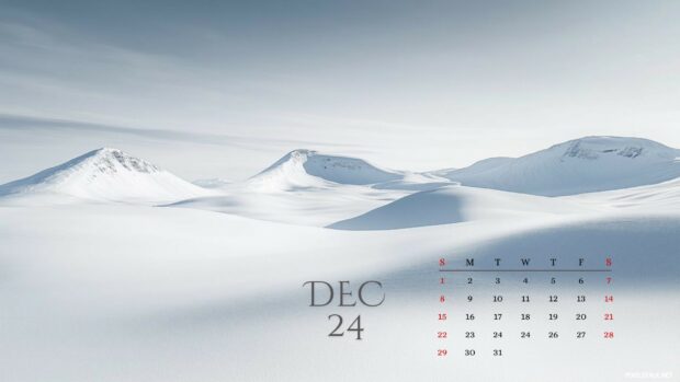 2024 December Calendar Wallpaper HD.