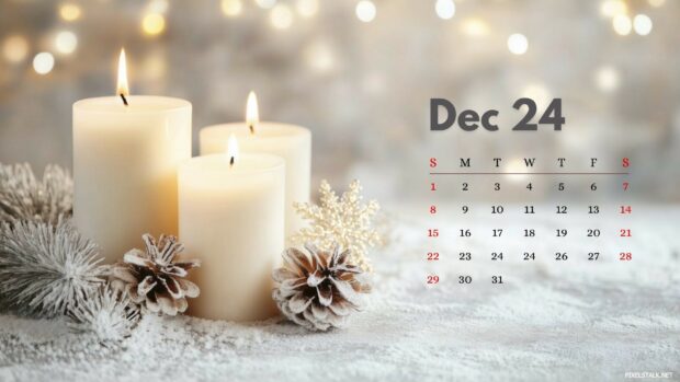 2024 December Calendar Wallpaper HD for Laptop.