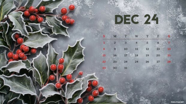 2024 December Calendar Wallpaper HD for PC.