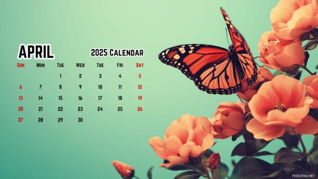 2025 April Calendar Desktop Background 3.